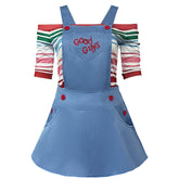 Hot Movie Child's Play Chucky Cosplay Costume for Halloween Performance - Coscosmos